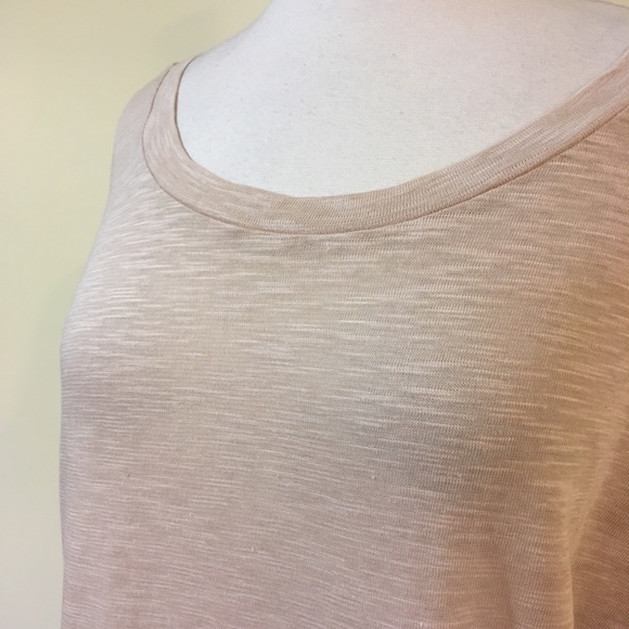 Burnout Knit High Low Dolman Sleeve Top Sand Beige - Picture 3 of 5